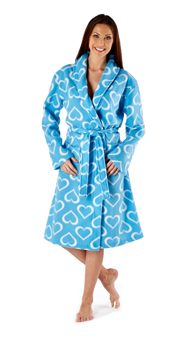 Ladies Full Length Polar Fleece Dressing Robes Womens Long Bath Robe Size 1020 eBay